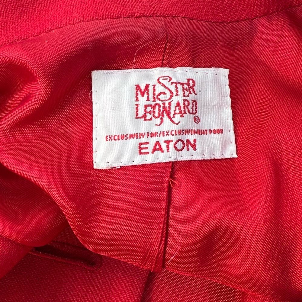 Vintage Mr Leonard Suit, Elegant Red Women's Blazer - Picture 5 of 15